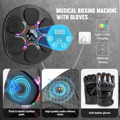 Music Boxing Machine for Adults & Kids, 9 Modes, 6 Speeds & 3 Sensitivity - image 2