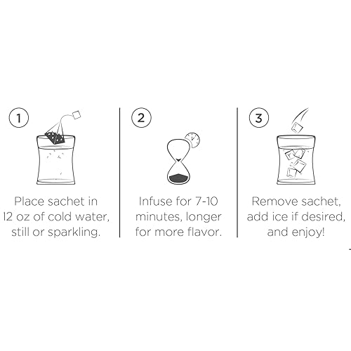 Miniatura 6 de Tea Forte Té helado de sandía y menta fría, sin cafeína orgánica, 15 bolsas de té con infusor de bolsitas, remojo en agua fría