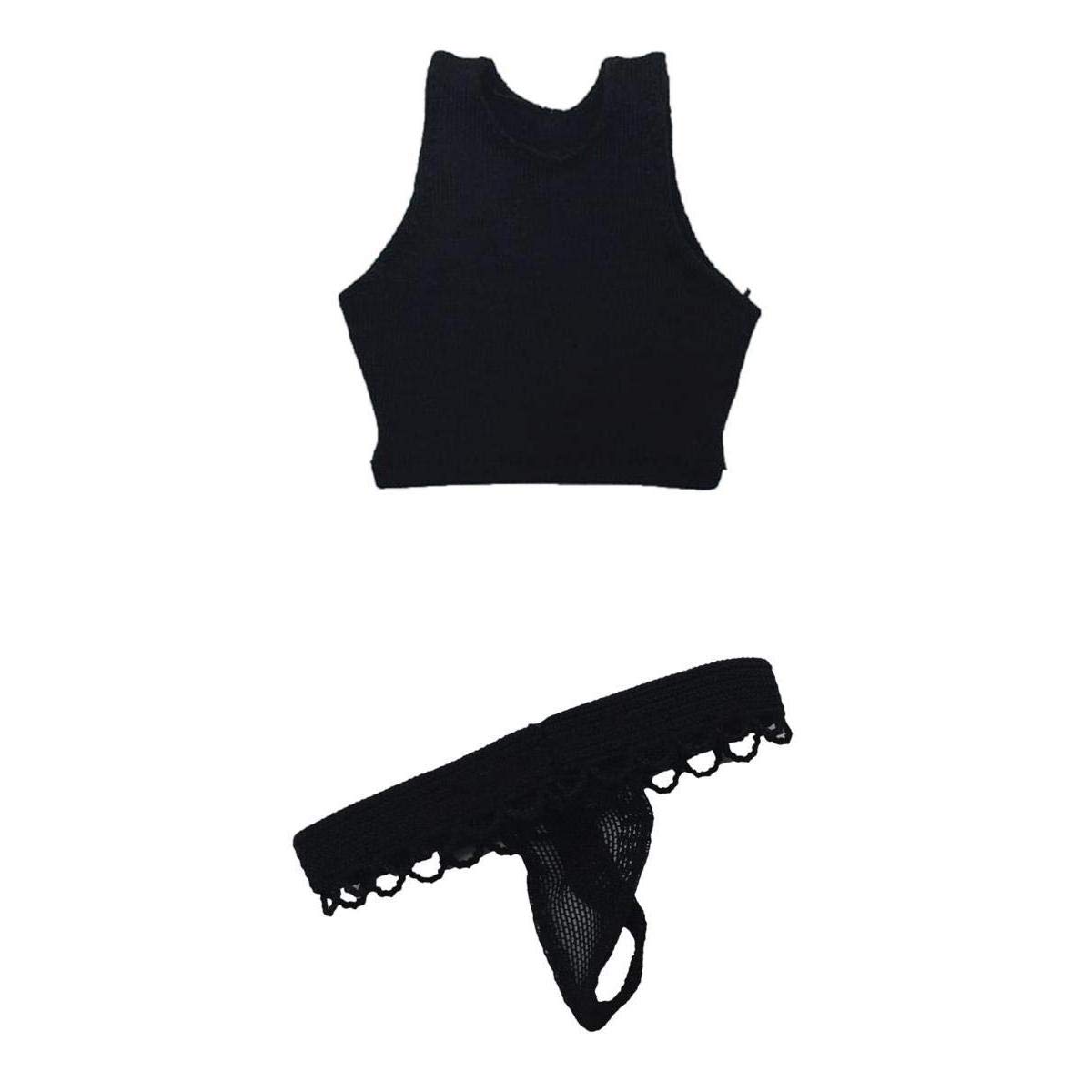 calandis CALANDIS™ 1/6 Scale Women's Black Vest Lace Thong for 12 Action Figure Accessory-picture-19