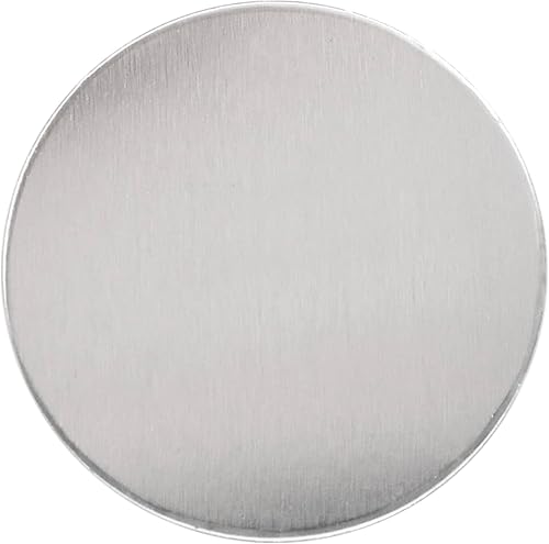 Miniatura 10 de ABBECIAO 50 etiquetas acabadas ligeras de aluminio de la joyería del círculo de los espacios en blanco sin el agujero