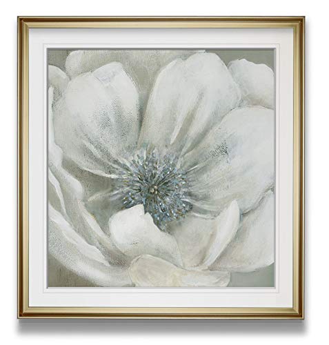 Opalescence I White Poppy Flower Painting Framed Art Abstract Giclee Canvas Prints Home Wall Decor Ready to Hang
