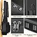 CAHAYA 44 Inch Guitar Bag Multi-pockets for Jumbo and Dreadnought Yellow Line Guitar Case 0.47in Thick Padding Water Resistent Dual Adjustable Shoulder Strap Gig Bag with Back Hanger Loop CY0284