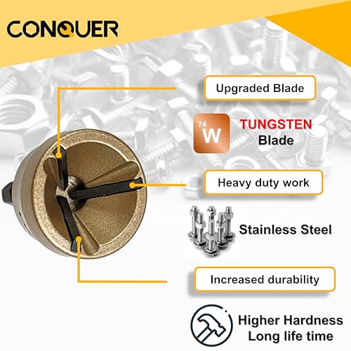 image for CONQUER Tools 2-Pack Deburring Chamfer Tool Set | Tungsten Carbide & H