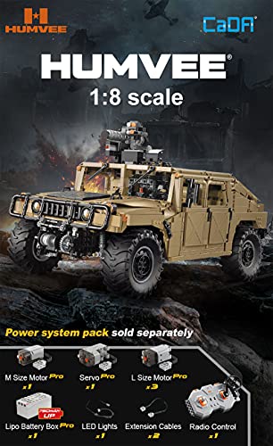 CADA C61036w Technik Ferngesteuert Modell, Militär-Humvee Off-Roader, 3935 Teile mit 2.4Ghz RC SUV Motorisierter Modell… – Bild 3