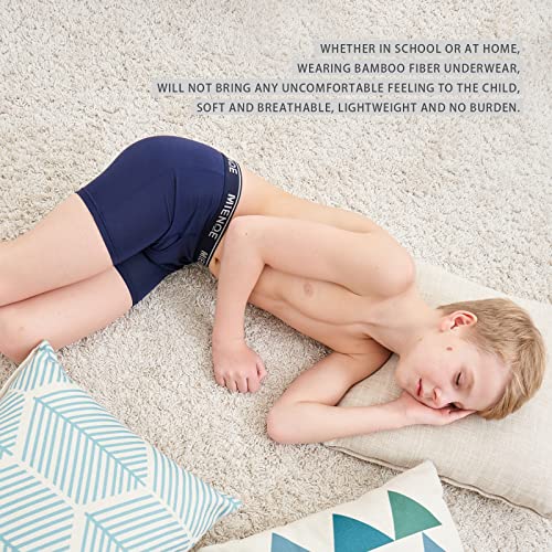 Mienoe Teenage Boys Bamboo Fiber Boxer Briefs 5-Pack Set, Adolescent And Developmental Underwear For Boys, Softer And More Comfortable Than Pure Cotton, Size 10-11Years #TOP3