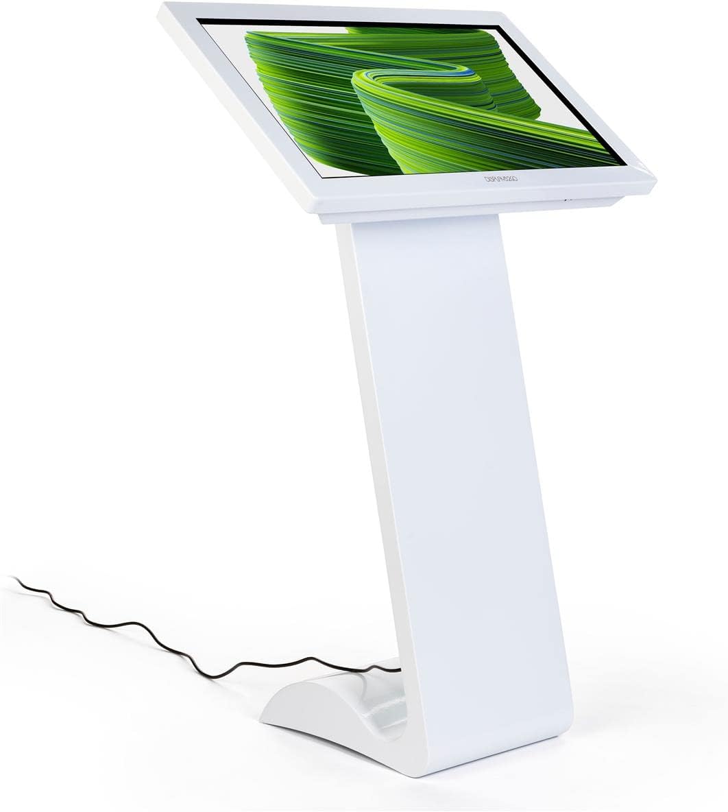 Displays2go 32" Tilted Touch Digital Display Stand, Built