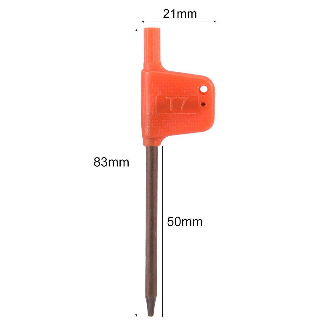 Sourcingmap Torx Screwdriver, T7 S2 Flag Handle Star Driver Key Wrench Spanner 2 Pcs, Orange - Image 2
