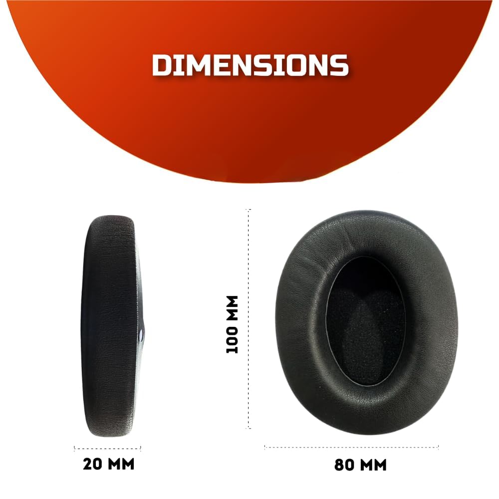 Crysendo Replacement Ear Pads for Boat Nirvana 751 ANC, Protein Leather — Amazon image 9