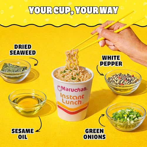 Image of Maruchan Instant Lunch Ramen Noodles, Shrimp Flavor - Japanese-Style Instant Noodle Soup, Easy Meal Ready in 3 Minutes - 2.25 Oz. (12 Pack)