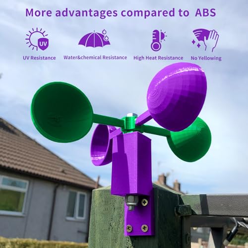 Image of ASA Filament 1.75mm, UV /Heat Resistant /Weather Resistant ASA 3D Printer Filament, Perfect for Printing Outdoor Functional Parts, Purple Filament 1kg(2.2lbs) Spool