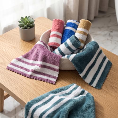 Image of Face Towel - Set of 12 (25x25 cm,Multicolor) Rumal /Handkerchief /Hanky Set for Women, Kids and Newborn Babies | Ultra-Soft, Quick Dry, Absorbent | Small Towel for Hand & Face Wash