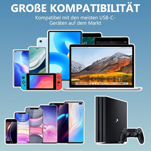 Kopfhörer für iPhone, USB-C In-Ear Kopfhörer mit Kabel, HiFi Stereo Ohrhörer mit Mikrofon & Lautstärkeregler – geeignet für iPhone 17/16/15 Series, iPad, Galaxy S/A/Z Series weitere USB-C Gerätel