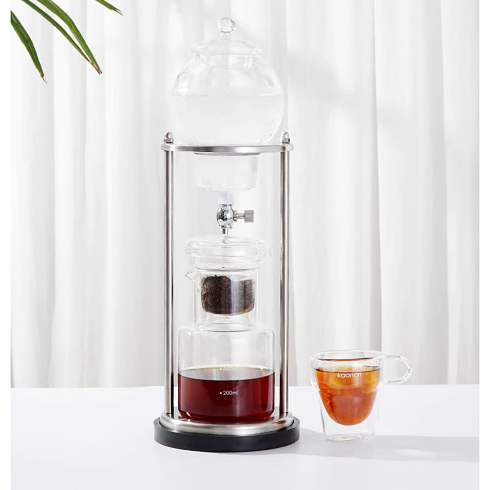Brew Macchina da caffè (600 ml 4 Tazze) Cold Drip Coffee per Uso Domestico Flusso d'Acqua Regolabile Caraffa in Vetro Borosilicato