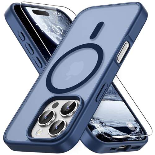 Coque anti-chute iPhone 16 Pro Max fine orange mate MagSafe robuste
