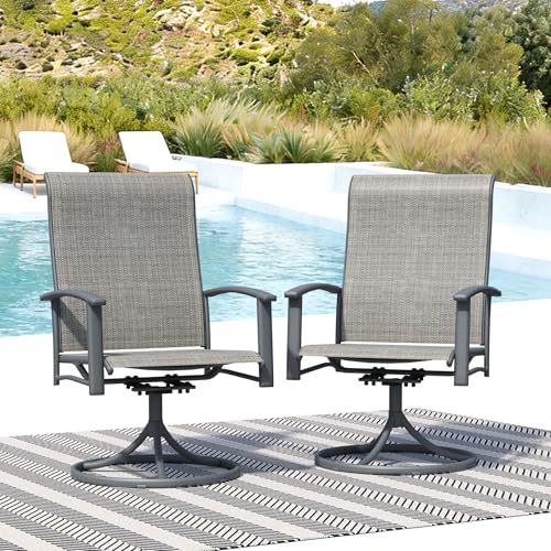 Seekverse Patio Swivel Chairs Set