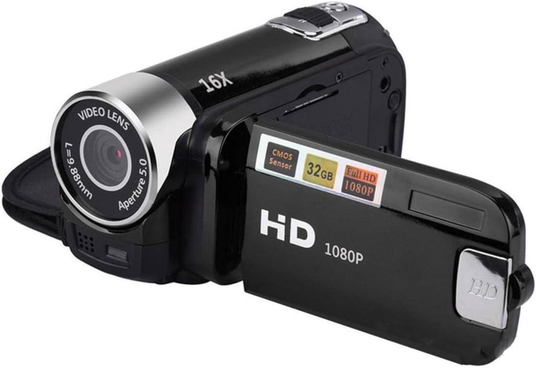 Câmera Filmadora Digital Full Hd 1080p Zoom 16x 2.7(Preto),câmera de vídeo digital