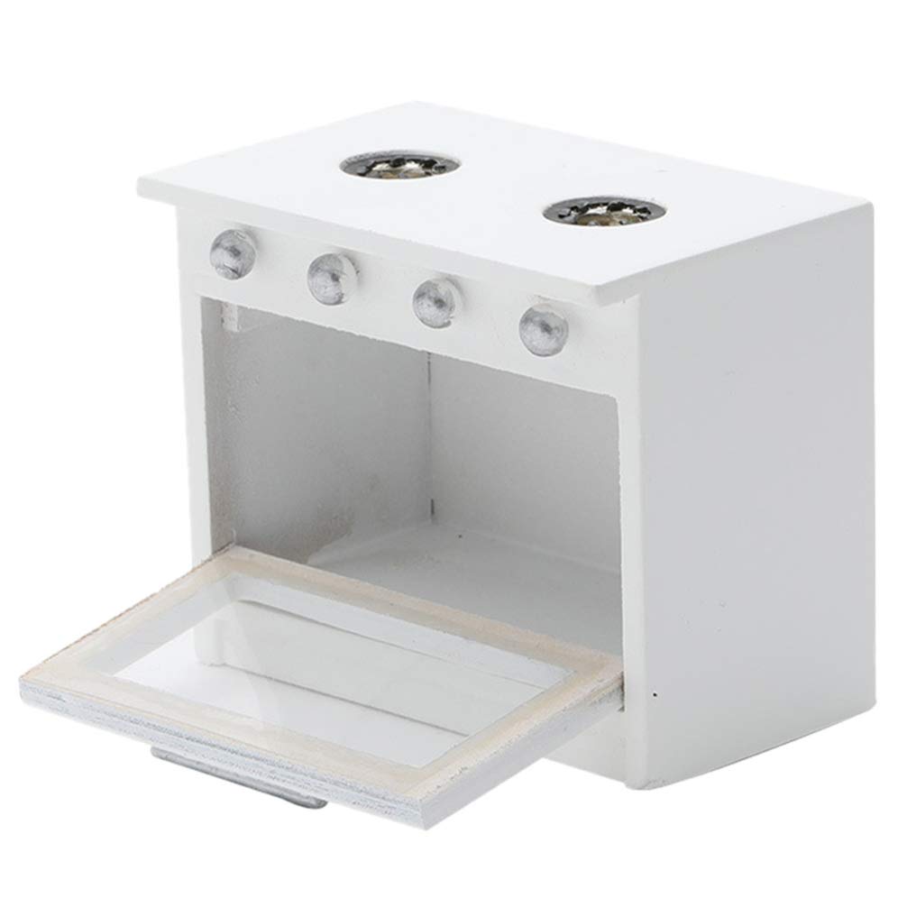 TOYANDONA Dollhouse Kitchen Stove Miniature Furniture Wooden Model Gas Stove Scale 1:12 Kitchen Accessories Cooking Cabinet DIY Accessories for Landscape Cooker