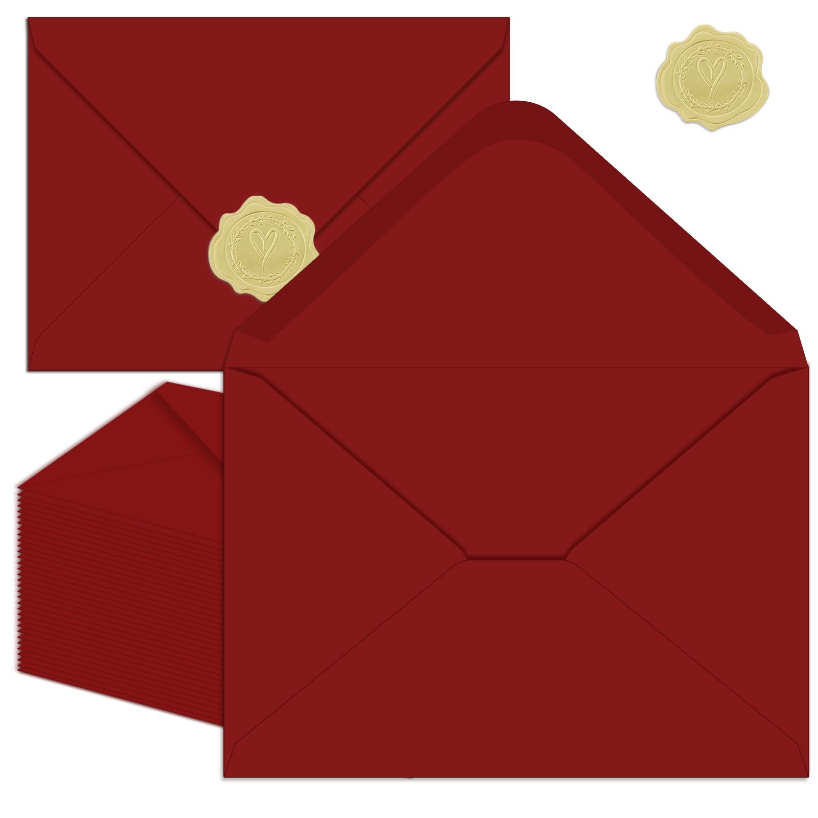 YINUOYOUJIA 4x6 Envelopes A4 Envelopes for Invitations(50, Red)