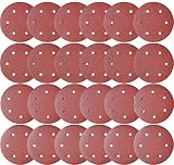 SACKORANGE 60 Pack 9-Inch 6-Hole Hook-and-Loop Drywall Sanding Discs Set- 80 100 120 180 240 400 Gri
