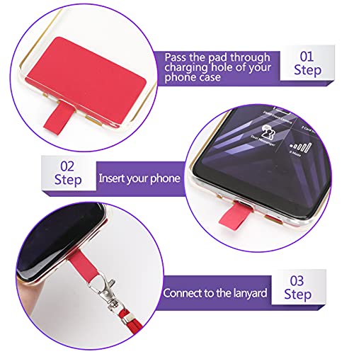 FYY [2 unidades] Cordão para celular, cordões transversais universais, 2 almofadas duráveis, 2 alças