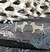 Jack Russell Terrier Dog Stud Earrings Polished Sterling Silver Handmade in USA