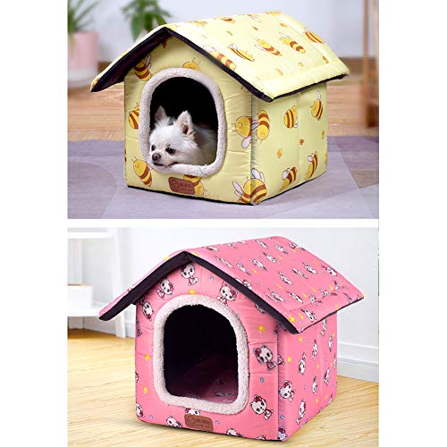 Runing Pet Dog House Room Cat Tent Bed, Kitty House Self Warming Dog Cat Bed Pet Crates for Dogs Portable Folding Kennel… - Image 4
