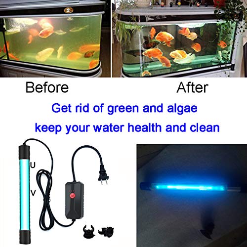 Jacksuper 13W Uvc Timer Aquarium Uv Clean Light Algae Clear Green Bloom Clean Fish Tank Uv Water Clean Lamp For Sump Pond Filter Tank #TOP1