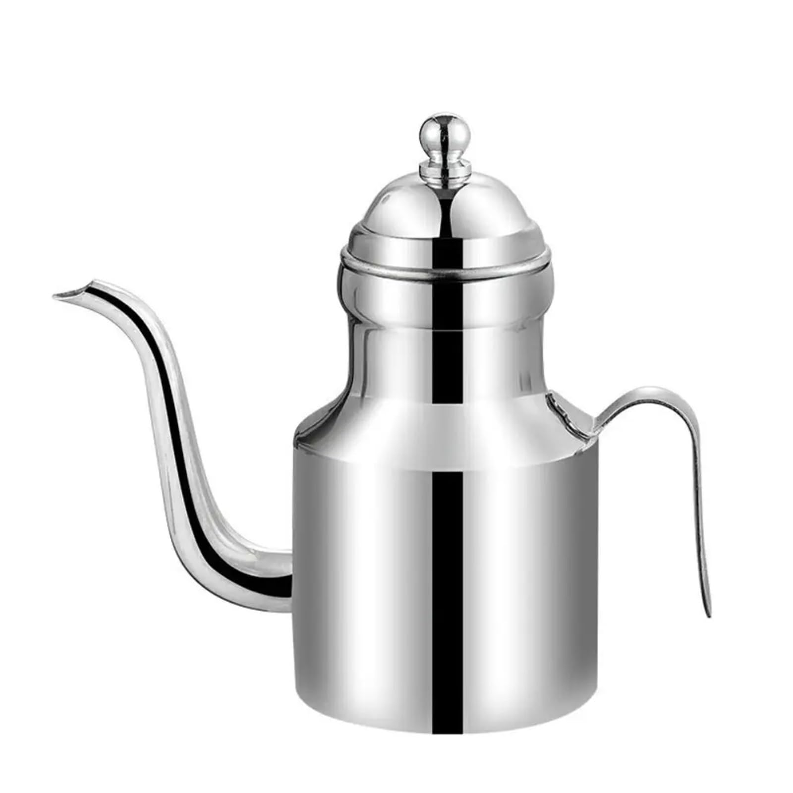 EnxJire Oil Bottle 310/500ml Stainless Steel Oil Bottle Long Spout Rustproof Pot Leak-proof Vinegar Dispenser Kitchen