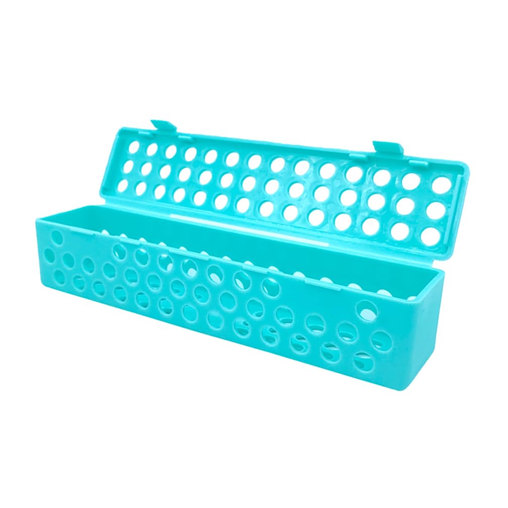 Sterilization Case Dental Instrument Sterilizing Tray Container Sterilization Plastic Cassette for Dental Lab Storage Dental Autoclave Cassettes Box (Royal Blue)