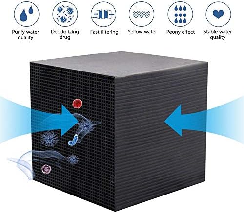 Moshbu Aquarium Filter, Eco-Aquarium Water Purifier Cubes Fish Tank Activated Carbon Water Cleaner Filter Water Purifier Rapid Water Purification for Aquarium, Water Tank Water Purification Cleaning