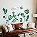 RW-1001 Removeable 3D Green Plants Wall Stickers DIY Fresh Leaf Home Wall Decoration Art Decor Wall Decal Peel and Stick Murals for Girls Kids Babys Bedroom Living Room Offices Nursery Bathroom