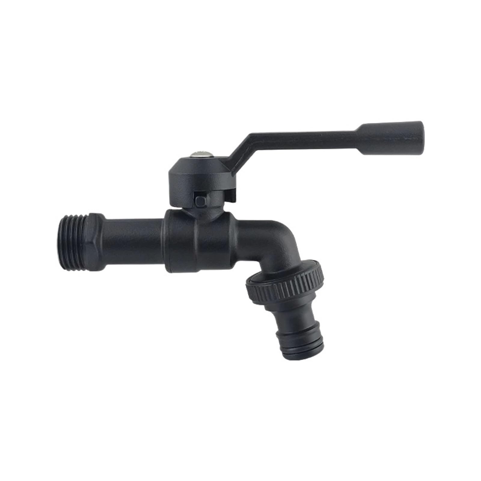 Grifo de Manguera de jardín de latón Negro, grifos anticongelantes para Exteriores con Salida Doble para Lavadora, Grifo para Exteriores de 3/4 Pulgadas, jardín,DN15 Salida única