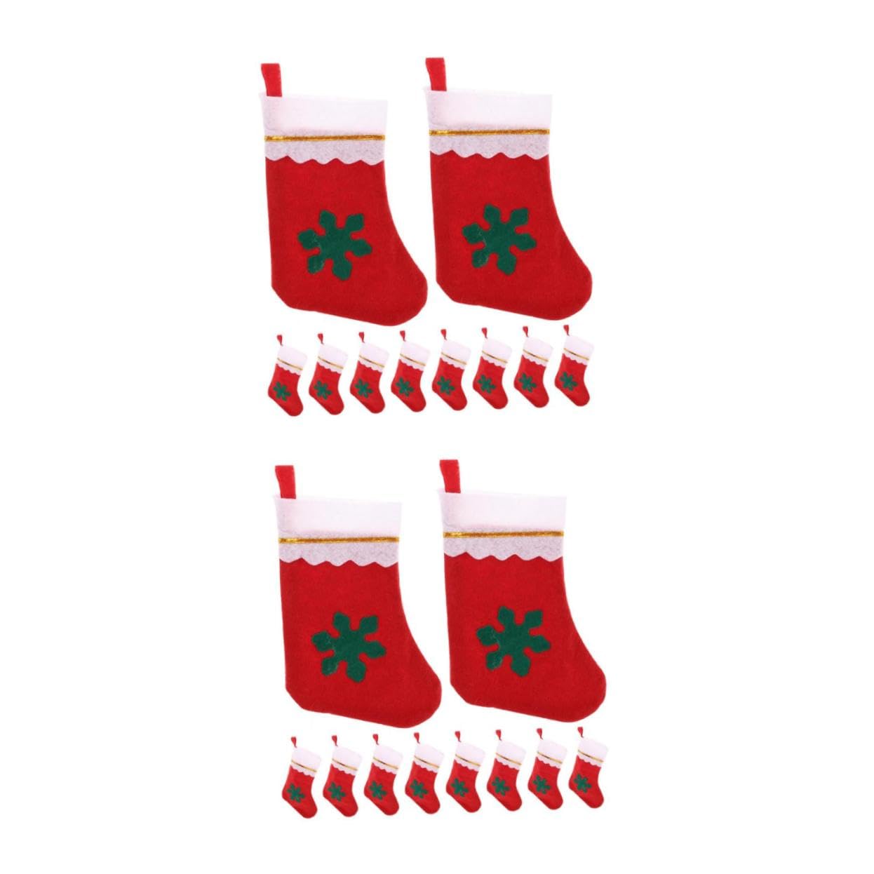 PRETYZOOM 2 Sätze Weihnachtsstrumpf Goodie Bag Mini-weihnachtsstrümpfe Weihnachtsdekoration Weihnachts-mini-socken Kleine Hessische Taschen Ornamente Strümpfe Weihnachten Stoff Stück * 2