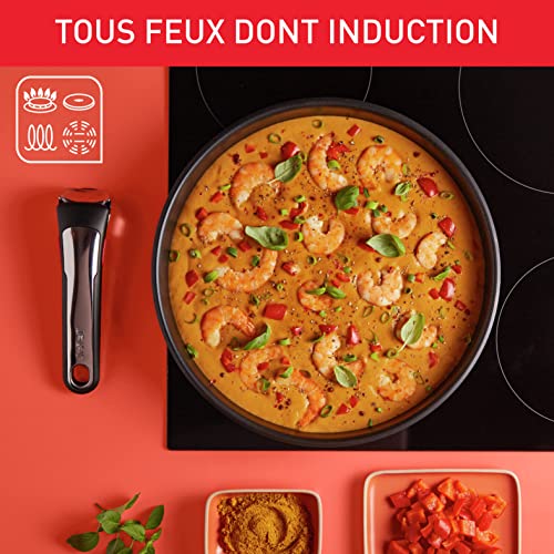 Tefal Ingenio Lot de 2 casseroles 16/20 cm + poignée amovible, Induction, Acier inoxydable, Revêtement antiadhésif, Empilable, Compatible lave-vaiselle, Fabriqué en France, Preference On L9748902 – Image 4
