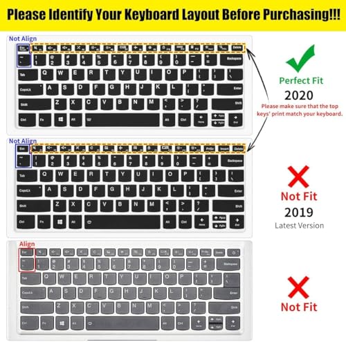 Image of Oaky Keyboard Protector Cover for Lenovo ideapad Slim3 & Slim5 14 inch Laptops Waterproof Dust-Proof Ultra Thin Keyboard Skin Protector - Silicon Black