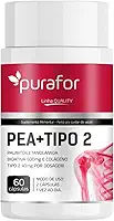 Suplemento PEA + Colágeno Tipo 2 | Palmitoiletanolamida Bioativa 600mg + Colágeno Tipo 2 40mg | 60 Cápsulas | Articulações e Recuperação Muscular