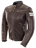 Joe Rocket Classic '92 Women's Leather Motorcycle Jacket (Brown/Cream, Large)
