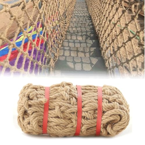 Filet de sécurité en corde de jute 6x9m pour cabane et jardin