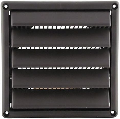 Plastic Wall Vent with Fixed Louvers | Air Intake or Exhaust Applications + Made with High Density Polyethylene Plastic + UV Inhibitors + Brown, 6 Inch - FAMCO