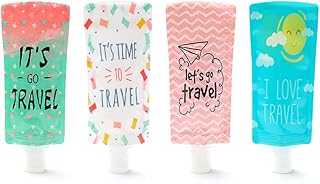 Ankexin 100ml Mini Travel Liquid Dispenser Bag Shampoo Storage Container Candy Color Let