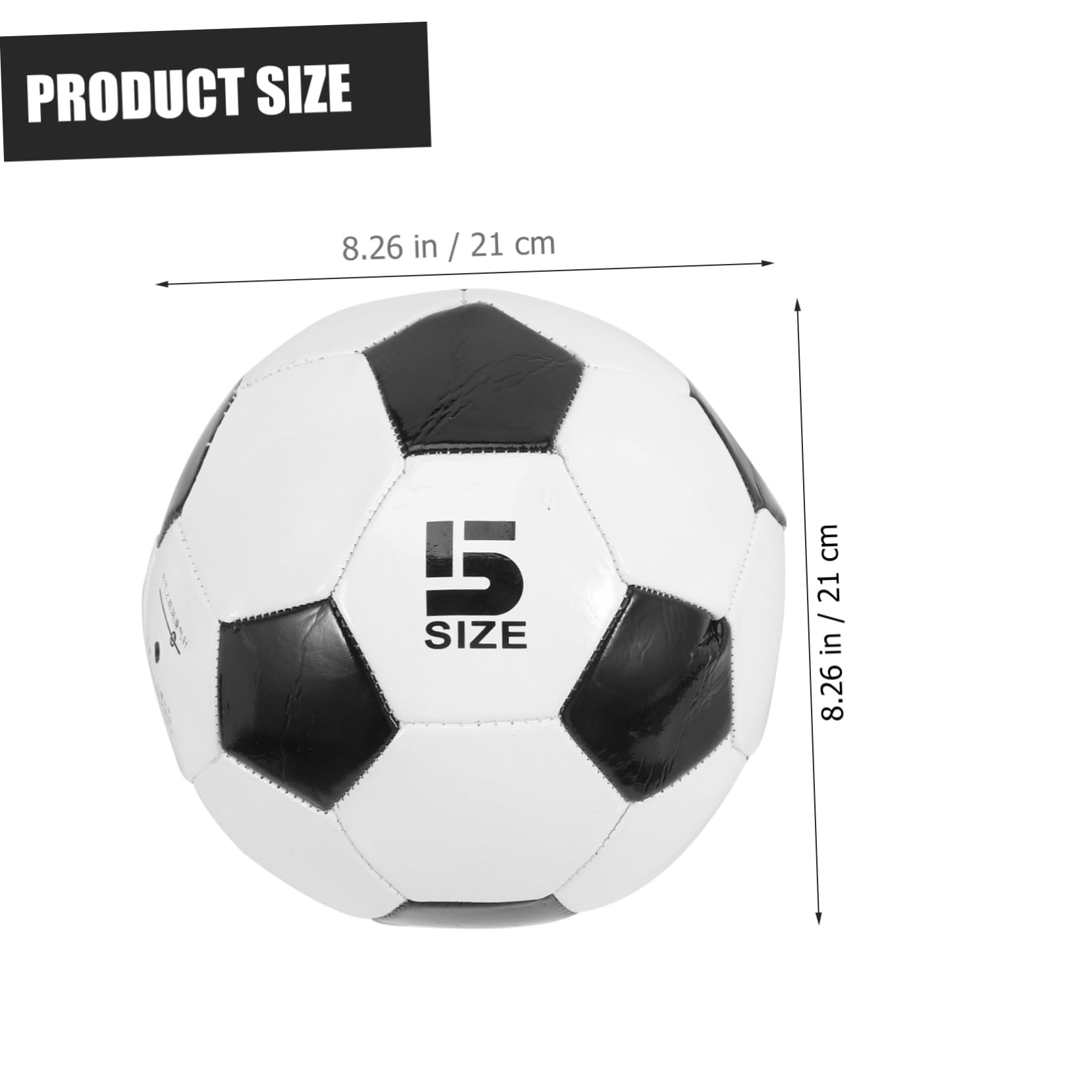 Pallone da Calcio Taglia 5 per Allenamento Pvc 6 Pezzi Ragazzo Ragazza | Pratica su Cemento e Training Calcio, Alta Elasticità, Buona Presa, Resistente All’usura