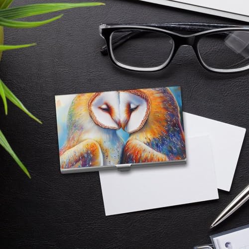 Owls Couple Business Card Case Pocket Card Holder Slim Card Wallet for Men Women4
