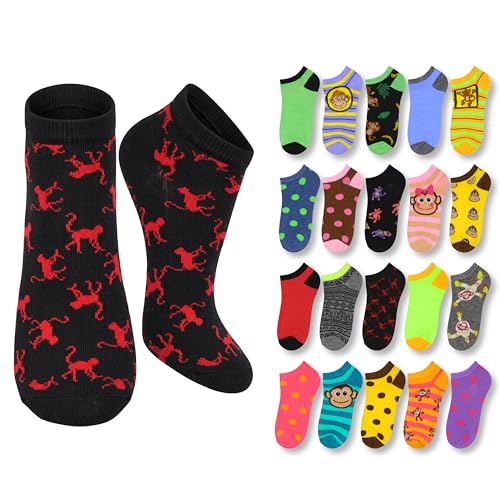 Image of Tipi Toe Women's 20 Pack Colorful Low Cut Socks - Lightweight, Breathable Design for All-Day Comfort Sizes 9-11 /10-13