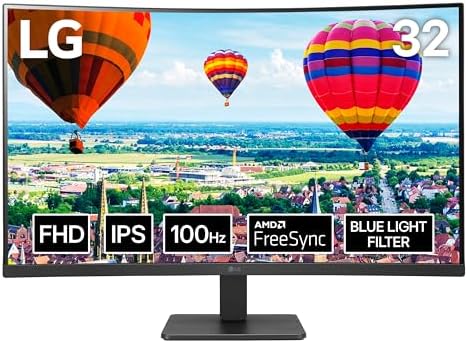 LG 32MR51CA 31.5” Full HD VA Curved Monitor with AMD FreeSync and 100Hz Refresh Rate