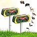Produktbild Uffylle Katzenschreck Ultraschall Dualer Solar Eule, 2 Modus Tiervertreiber, IP68 Marderschreck mit LED Bewegungsmelder zur Abwehr von Katzen, Mardern und Hunden vertreiben Garten, 2 Stück