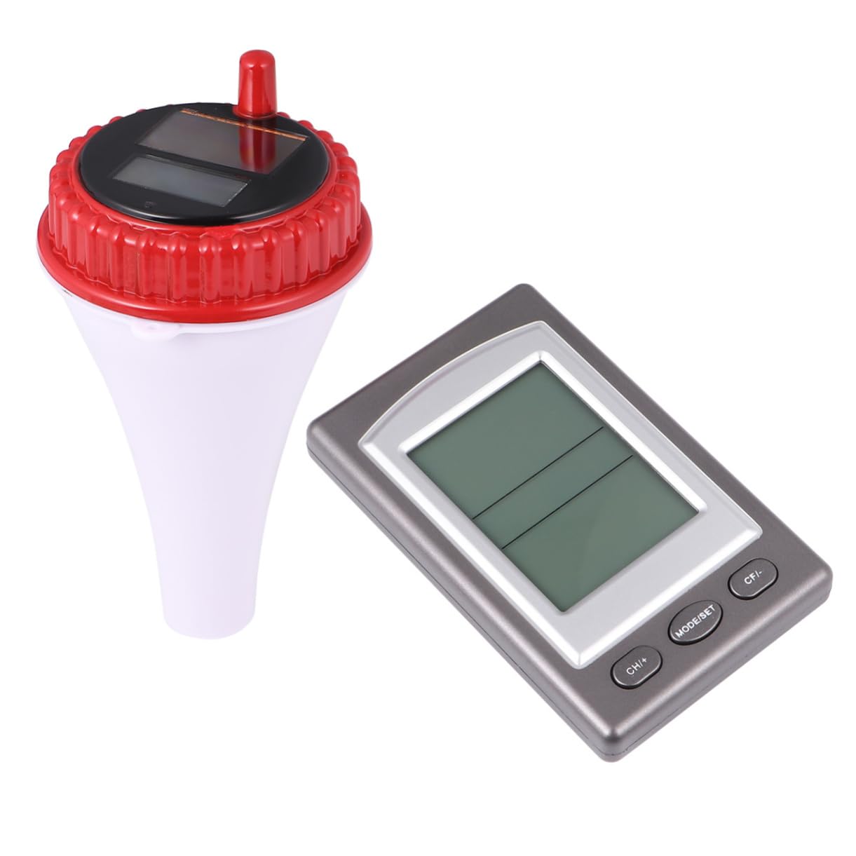 Sosoport Professional Grade Floating Thermometer Cordless Digital for Swimming Pools Fish Tanks and 100ft Range Waterproof No Battery Needed