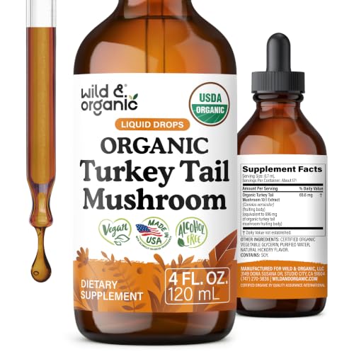 USDA Organic Turkey Tail Mushroom Tincture - 4 oz