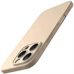 JETech Capa Fina para iPhone 16 Pro Max 6,9 Polegadas com Lente de Câmera Proteção Total, Ultrafina Leve Acabamento Fosco Case Capinha Protetora Minimalista para Telefone (Titânio-Deserto)