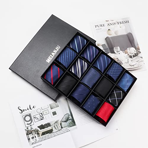 Image of Mens Ties, Mens Zipper Ties Neckties for Men, Silky Zip Up Ties, Men's Pretied Ties Set