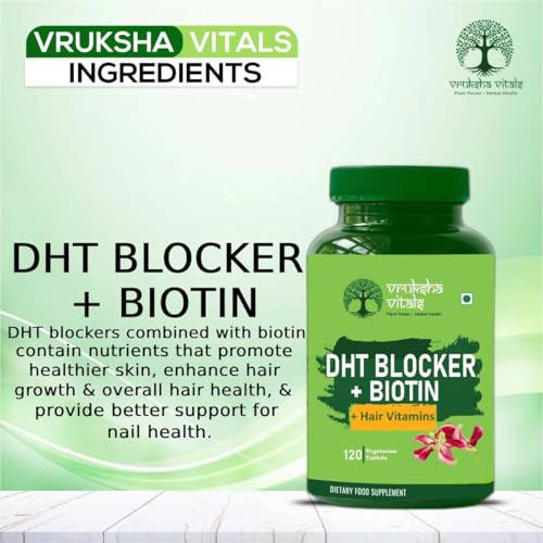 VRUKSHA VITALS DHT Blocker with Biotin 120 Tablets - Image 6